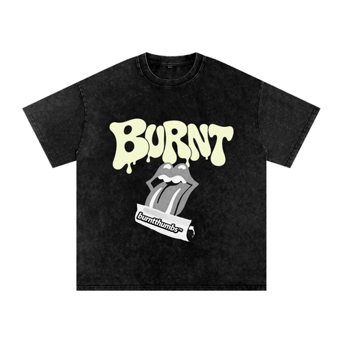 Snow Washed Oversized Cotton T-Shirt